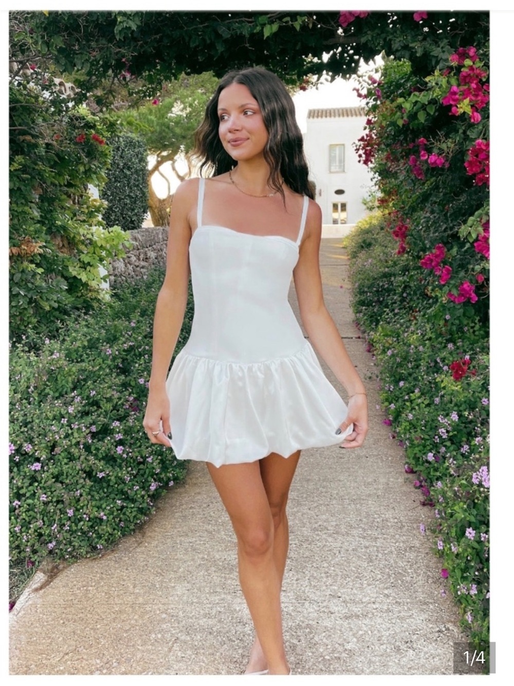 Show Me Your MuMu White Ruffled Mini Sundress - Picture 1 of 4